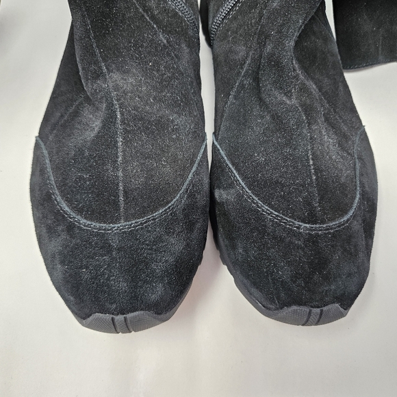 Jeffrey Campbell Endurance Mid Calf Boots Sz 11 Black Suede Winter  Slip Resist - Picture 8 of 14